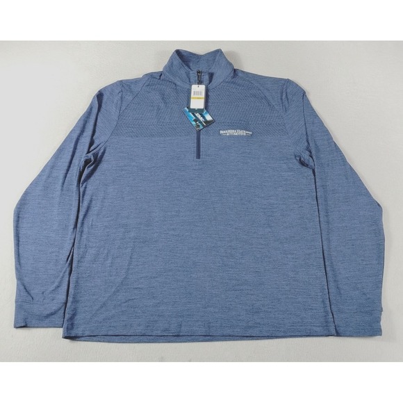 Perry Ellis Pullover Mens Small Blue 1/4 Zip Berkshire Hathaway Automotive